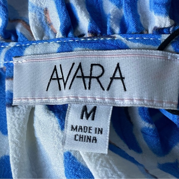 Avara Santorini Shores Ashleigh Blue Ruffled Mini Dress Size Medium 47671 - Picture 12 of 15